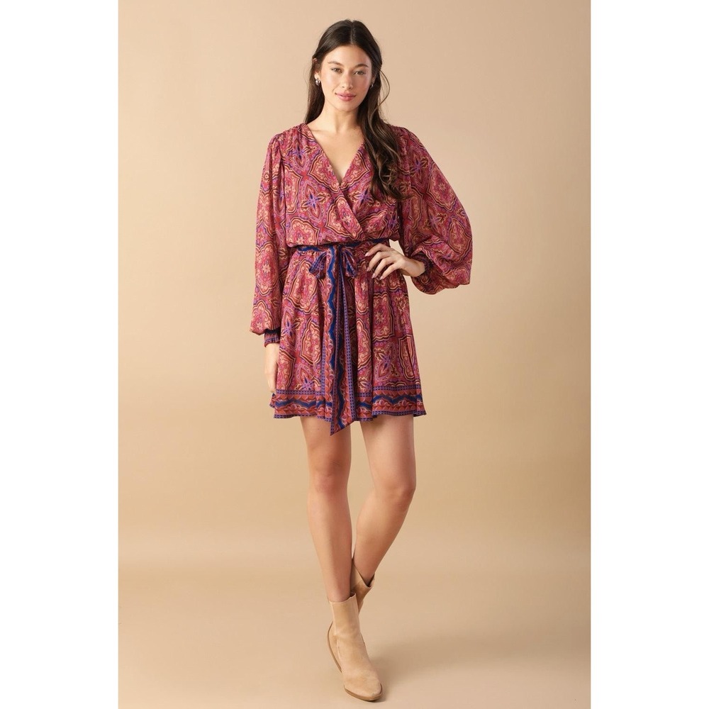 Flying Tomato Be Better Mini Dress M Boho Geo Floral Artsy Feminine Kaleidoscope